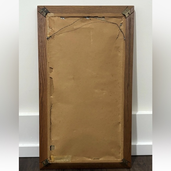 Geese Framed Under Glass Needlepoint Crafting Not Signed Vintage 1960-70's - Picture 5 of 5